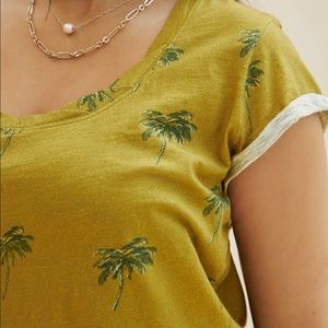 Anthro 100% cotton scoop neck tee NWOT